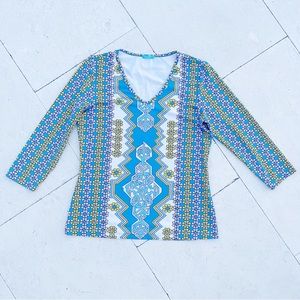 J. McLaughlin V Neck Signature Tee